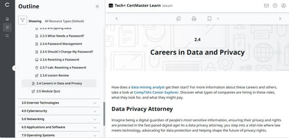 CertMaster Learn Tech+ (V6)  - FC0-U71  (2 Months)