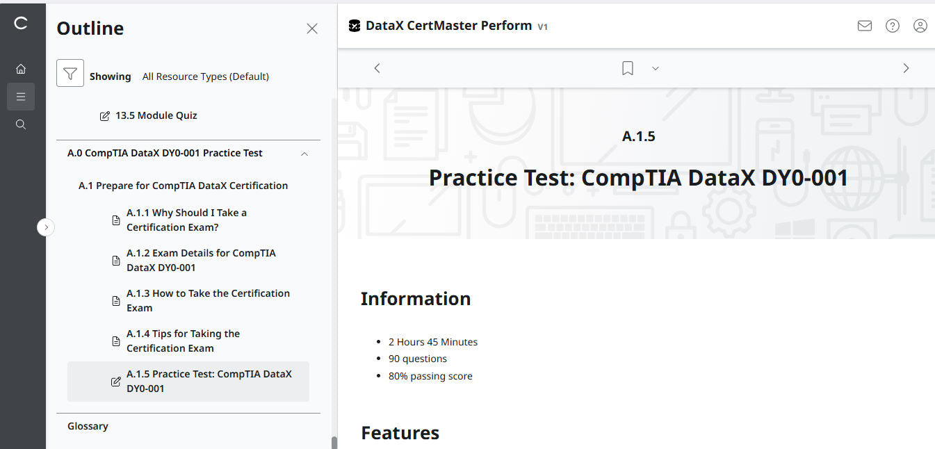 CompTIA DataX CertMaster Perform (V1) ✅ Bestpreisgarantie 
